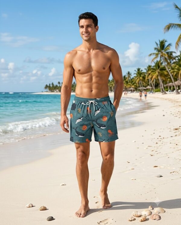 The Deep Blue SwimShorts  P170 مايوه أزرق عميق