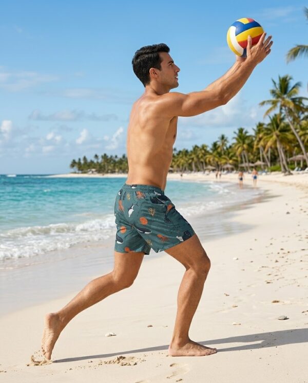 The Deep Blue SwimShorts  P170 مايوه أزرق عميق