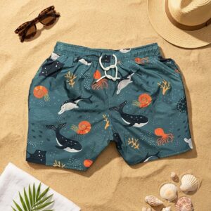 p170 The Deep Blue SwimShorts P170 مايوه أزرق عميق