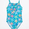 p194-girls Tropical Starfish Girls Swimsuit P194 مايوه نجم البحر للبنات