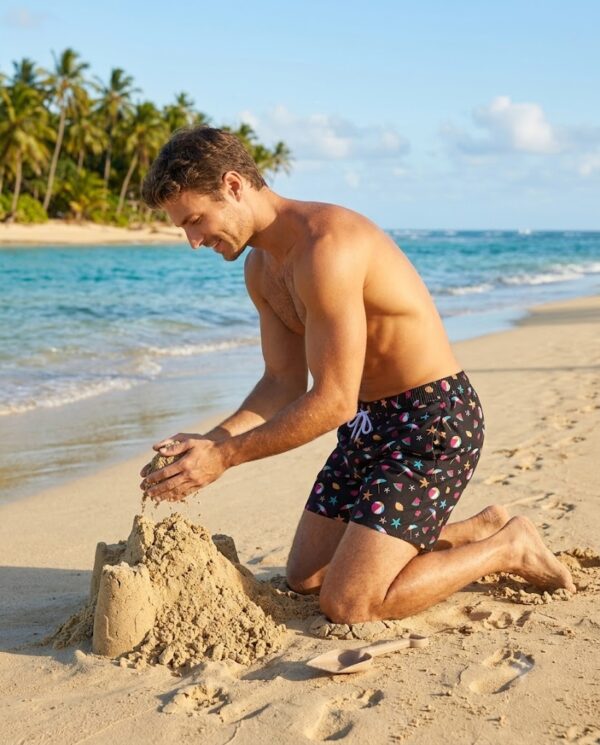 p195-3 The Festive Oasis SwimShorts P195 مايوه الواحة الاحتفالية