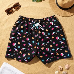 p195 The Festive Oasis SwimShorts P195 مايوه الواحة الاحتفالية