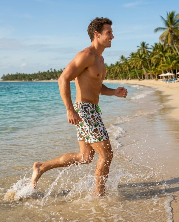 p197-3 The Tiki Festival SwimShorts P197 مايوه مهرجان التيكي