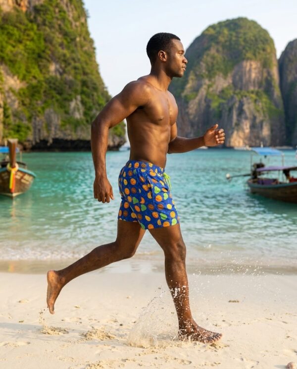154-3 Fun Fruity Faces SwimShorts P154 مايوه وجوه الفواكه الممتعة