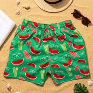 Watermelon Party SwimShorts P168  مايوه بطيخ فريش