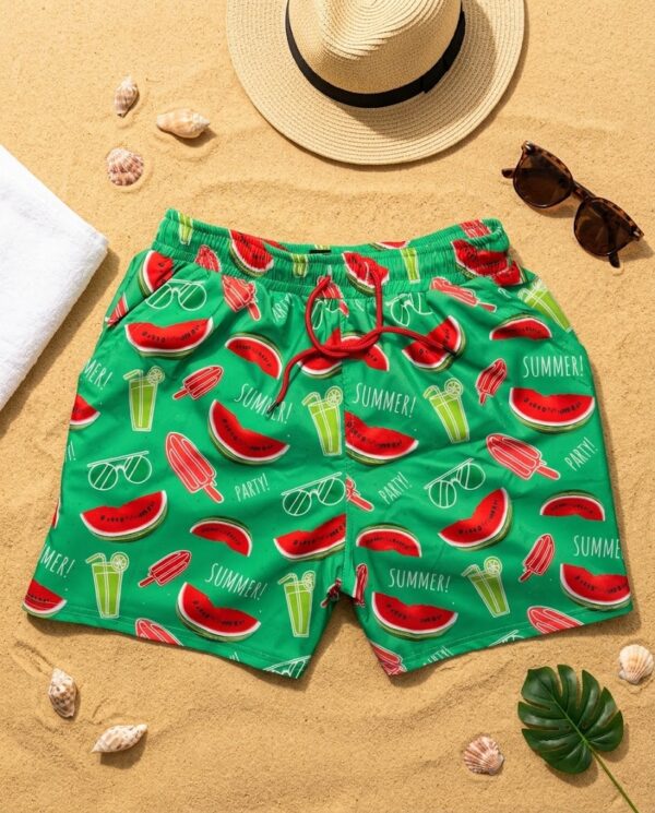 Watermelon Party SwimShorts P168  مايوه بطيخ فريش