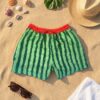 205 Watermelon Print SwimShorts P205 مايوه بطبعة البطيخ