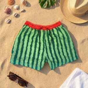 205 Watermelon Print SwimShorts P205 مايوه بطبعة البطيخ