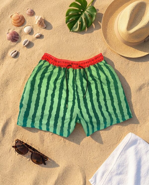 205 Watermelon Print SwimShorts P205 مايوه بطبعة البطيخ