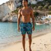217 Tropical Leaf SwimShorts P217 مايوه بطبعة الأوراق الاستوائية