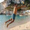 217-2 Tropical Leaf SwimShorts P217 مايوه بطبعة الأوراق الاستوائية