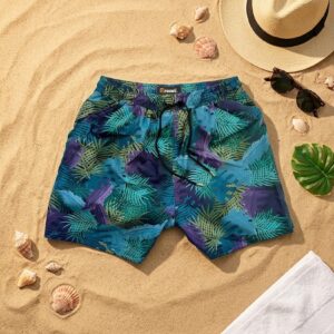 a13faf7f-c1b2-4662-a5d5-149fddba5a99 Tropical Leaf SwimShorts P217 مايوه بطبعة الأوراق الاستوائية