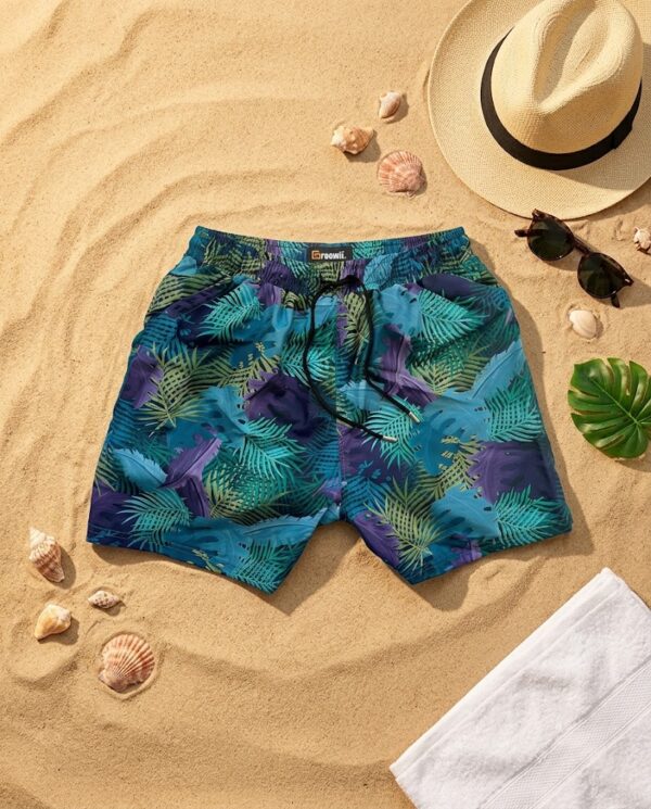 a13faf7f-c1b2-4662-a5d5-149fddba5a99 Tropical Leaf SwimShorts P217 مايوه بطبعة الأوراق الاستوائية